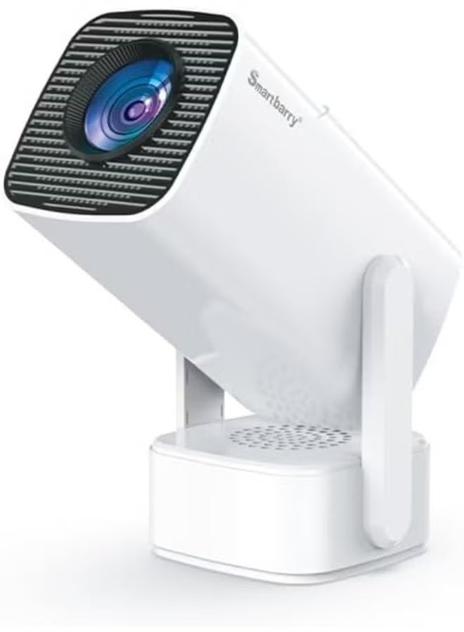 Smartbarry HT13 Smart Projector Android 11 Mini Projector with 4K Support, Electric Focus, WiFi 6, Bluetooth 5.0, Portable Home Theater for Movies, Gaming and Presentations - Image 1